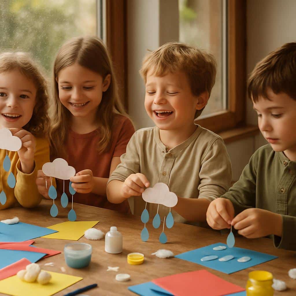 Activité manuelle pluie enfants : 12 idées créatives pour jours de pluie